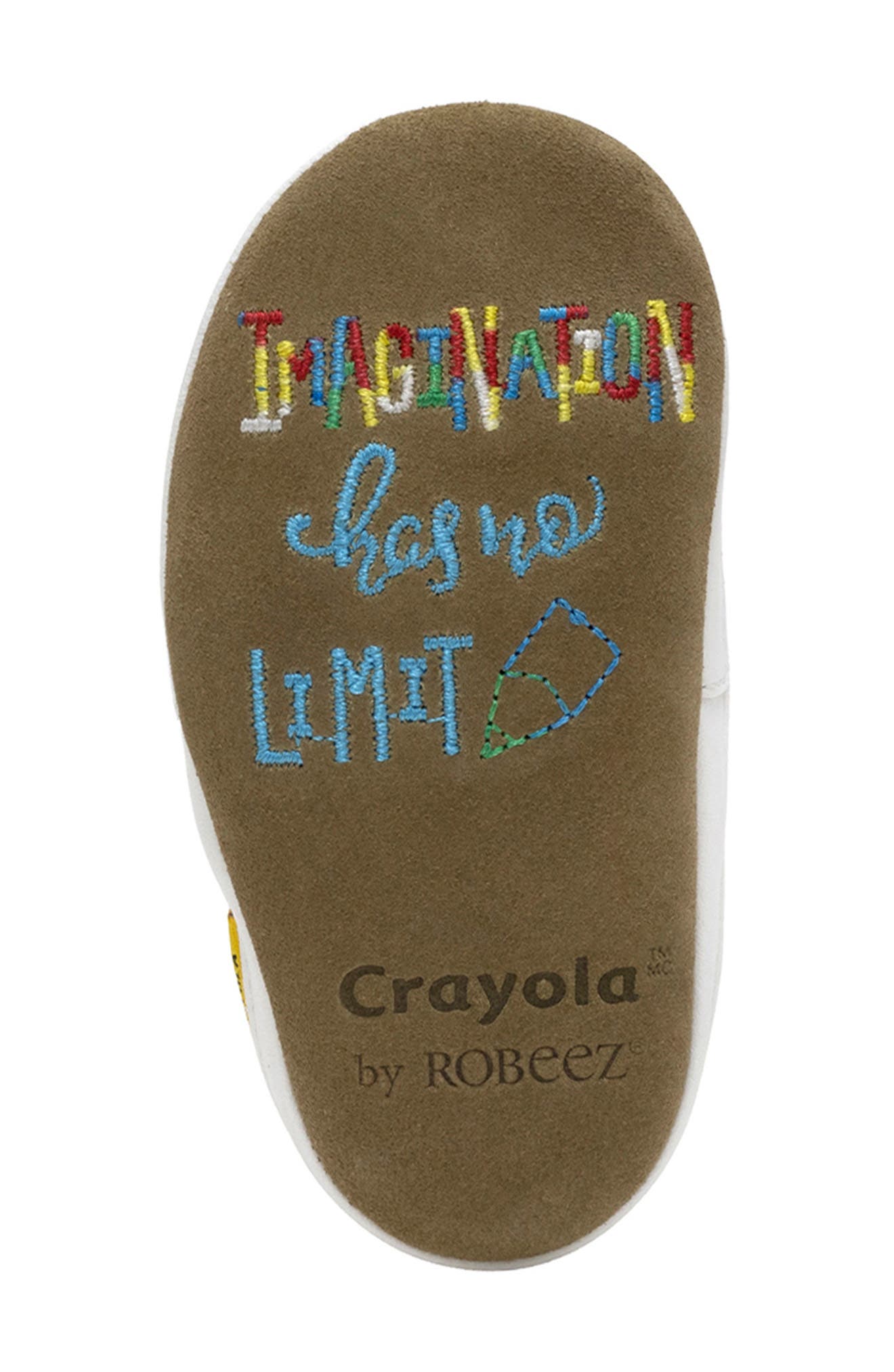 Robeez<sup>®</sup> x Crayola<sup>™</sup> Kids' Crib Shoe, Alternate, color, Black 1