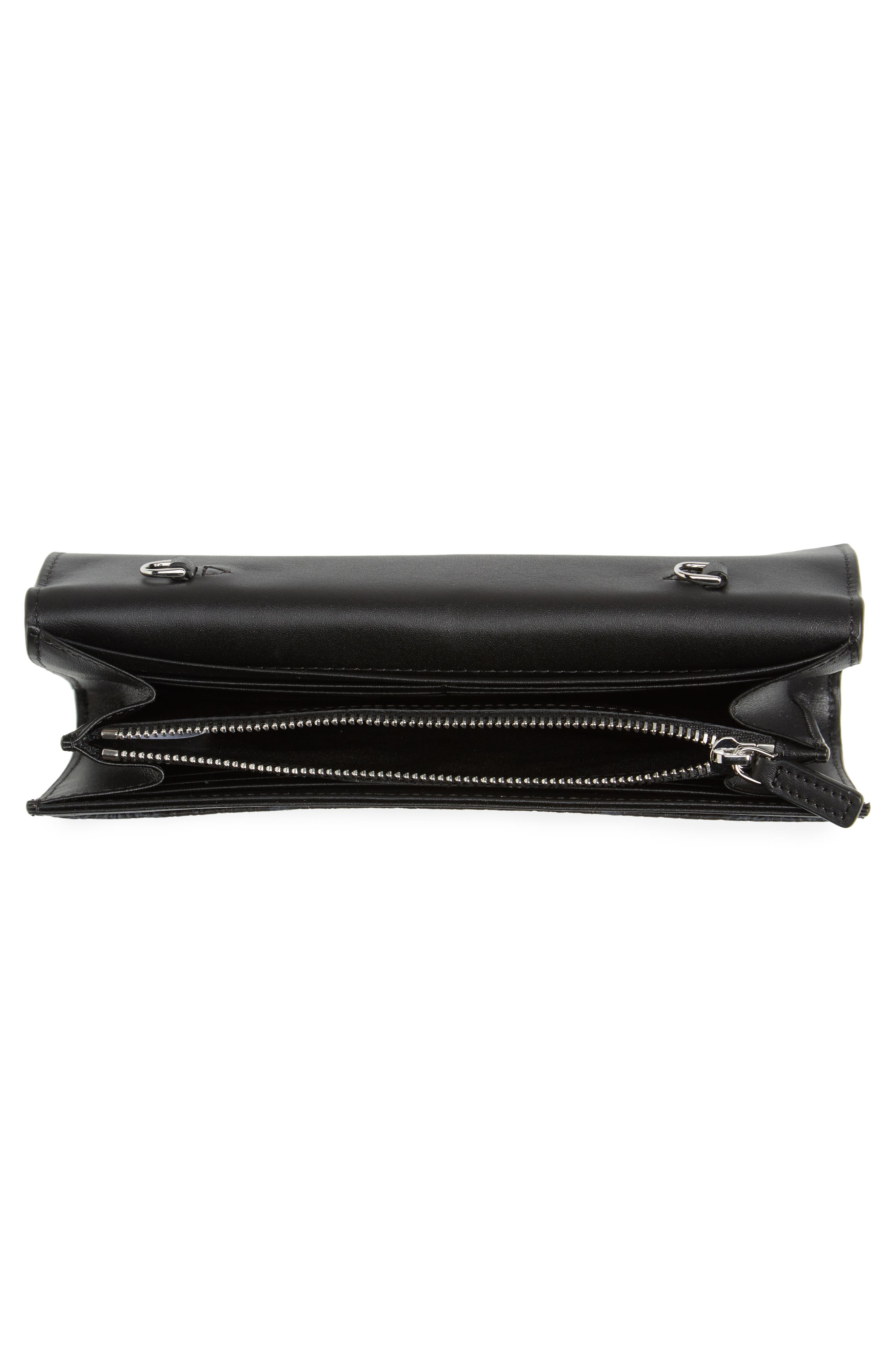 Coated Canvas Wallet on a Chain, Alternate, color, BLACK