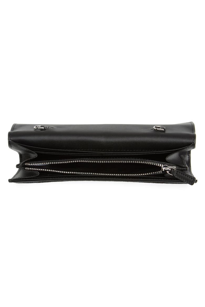 Large Patricia Visetos Canvas Wallet on a Chain, Alternate, color, BLACK