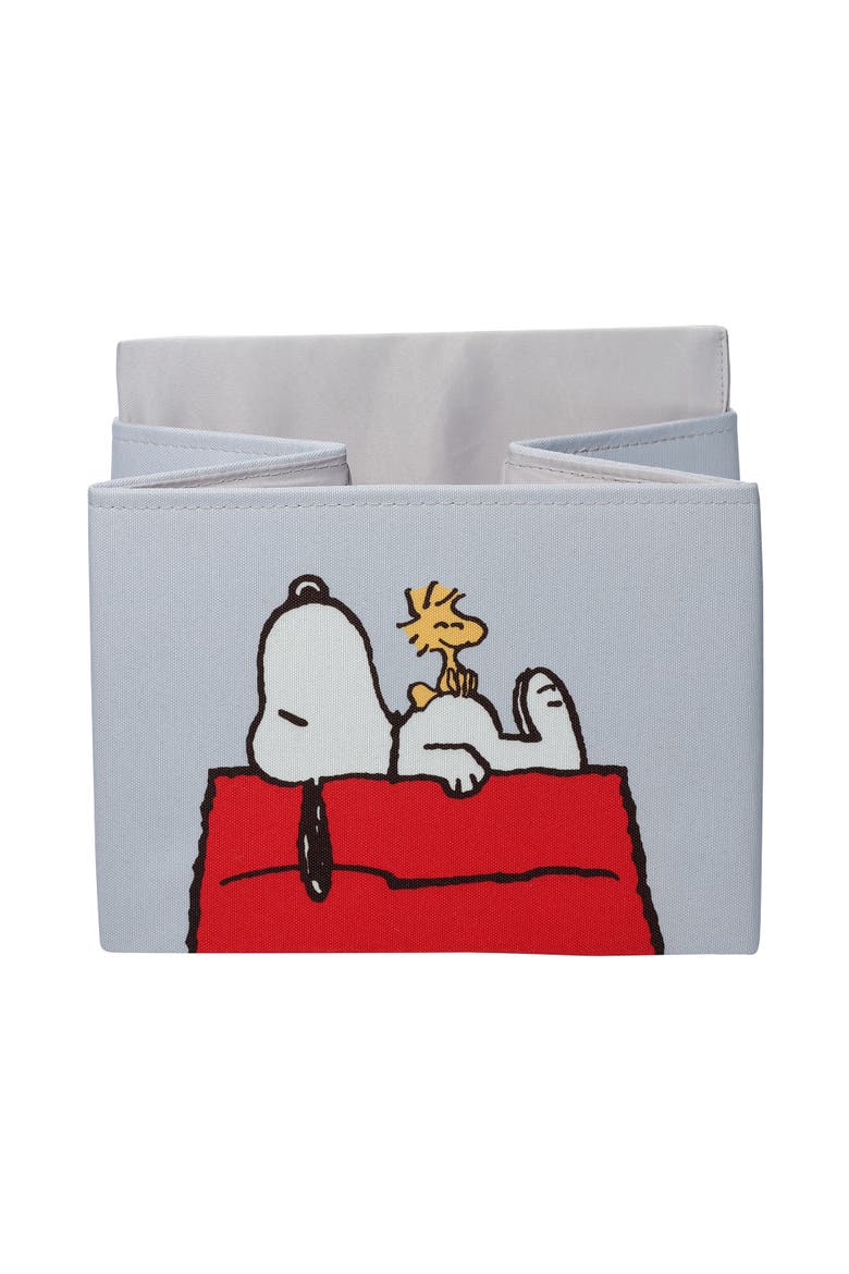 Snoopy Foldable/Collapsible Storage Bin/Basket Organizer w/ Handles, Alternate, color, Gray