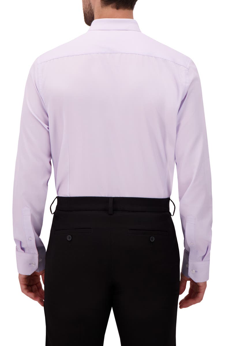 Report Collection Modern Fit Geometric Print 4-Way Stretch Button-Up Shirt, Alternate, color, Lavender
