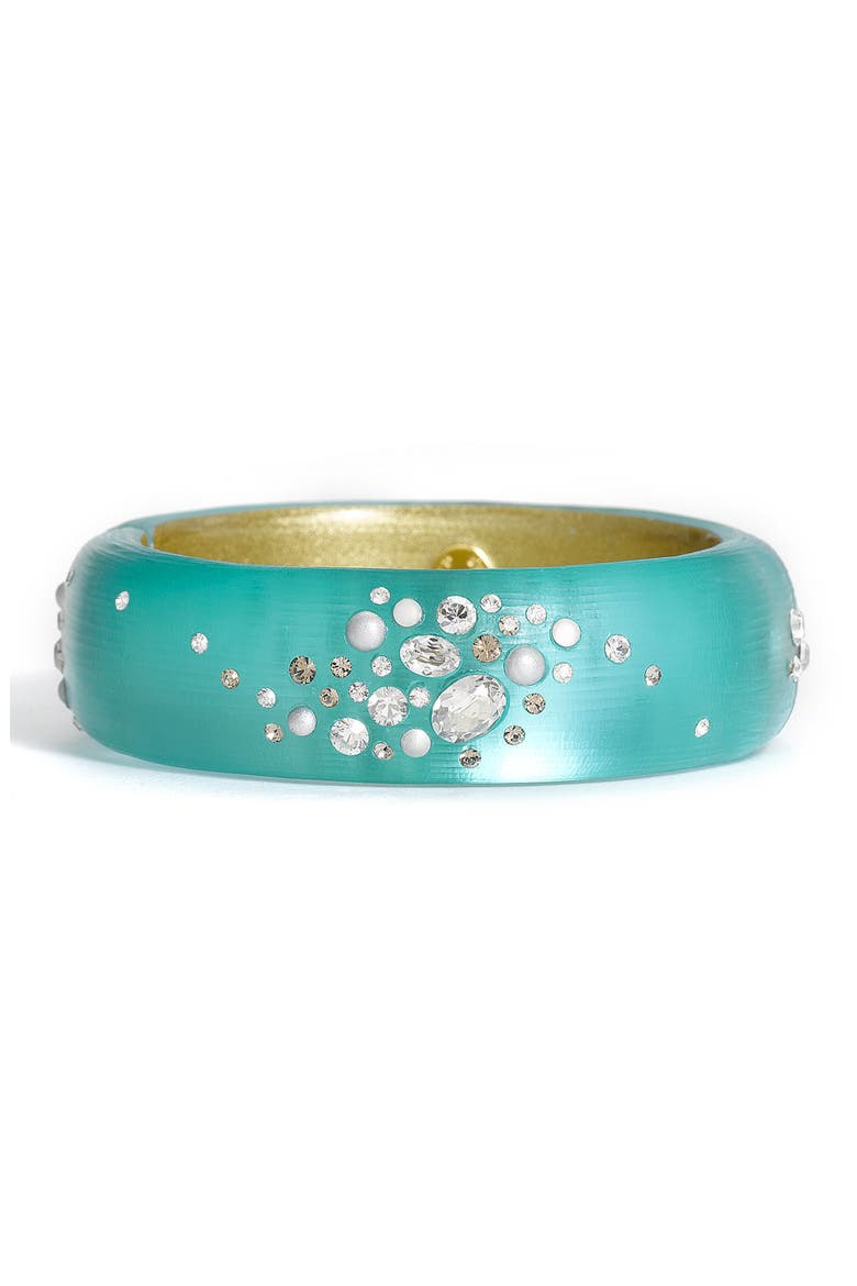 'Cosmic Dust' Medium Hinged Bracelet (Nordstrom Exclusive), Main, color, AQUA