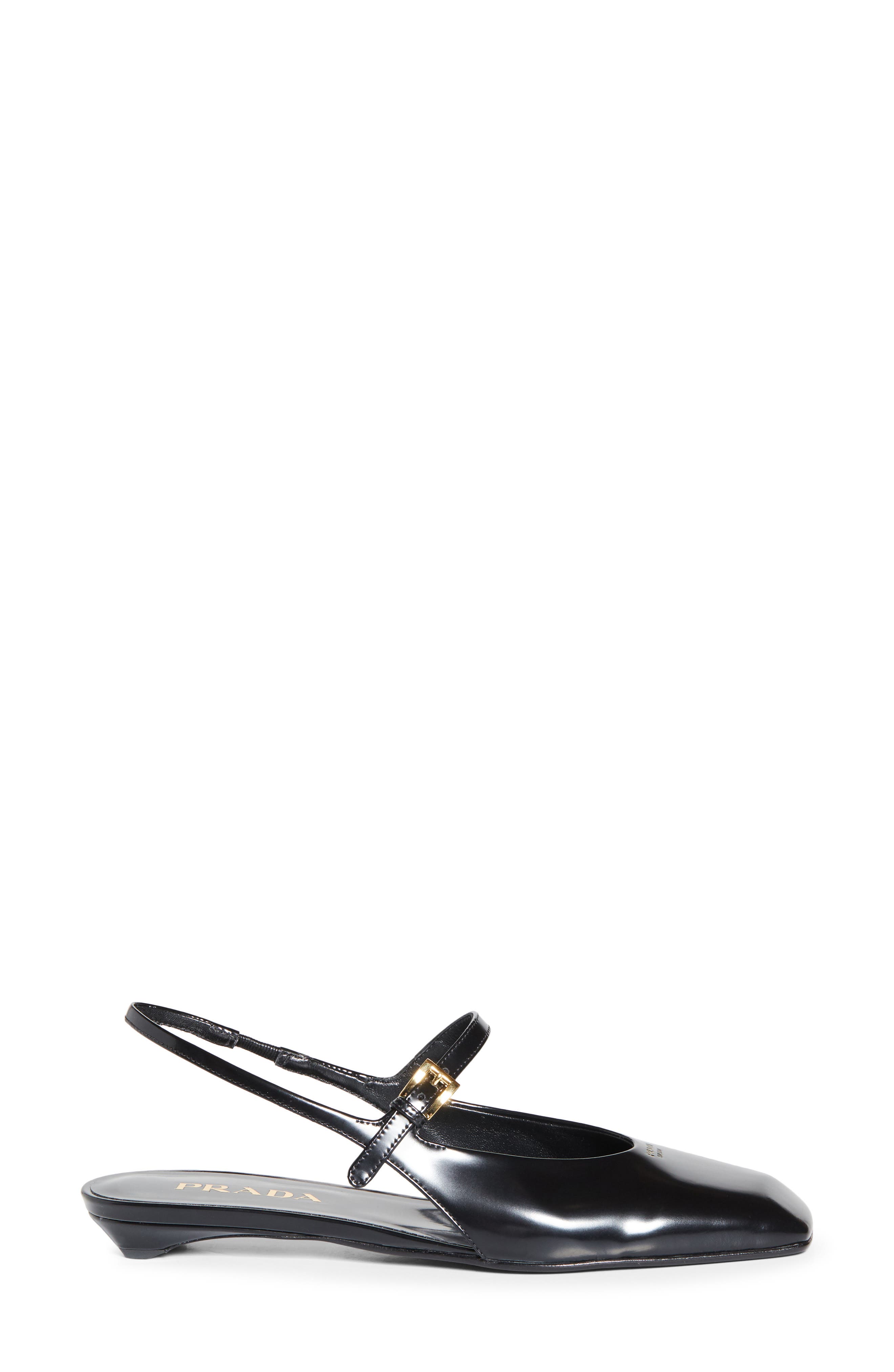 Prada Modellerie Square Toe Slingback, Alternate, color, 