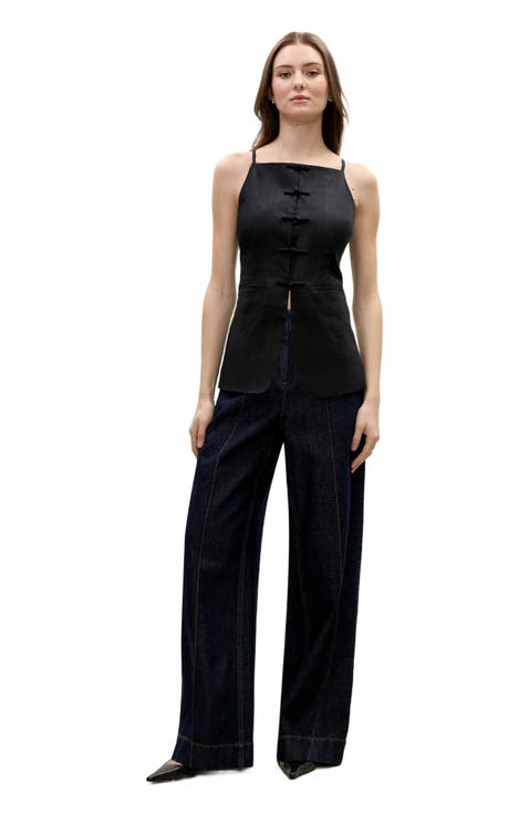 Beatrice Stretch Linen Top