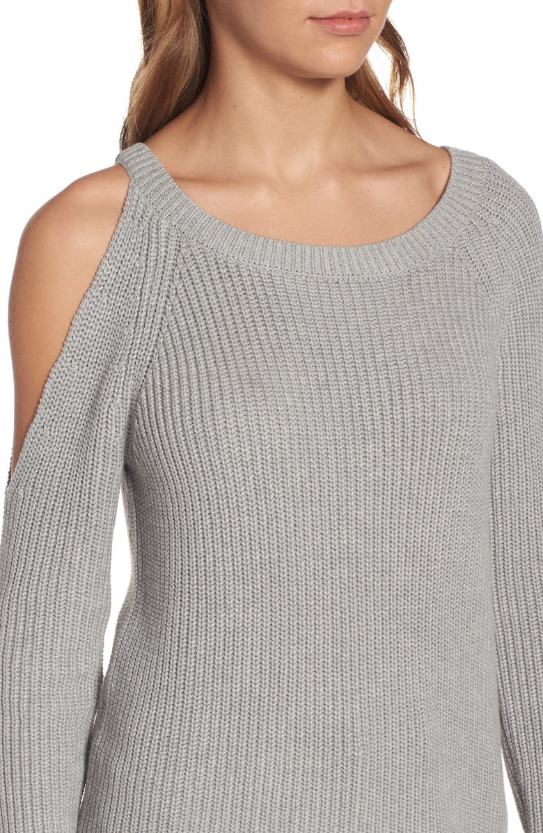 Treasure & Bond Asymmetrical Cold Shoulder Sweater, Alternate, color, 