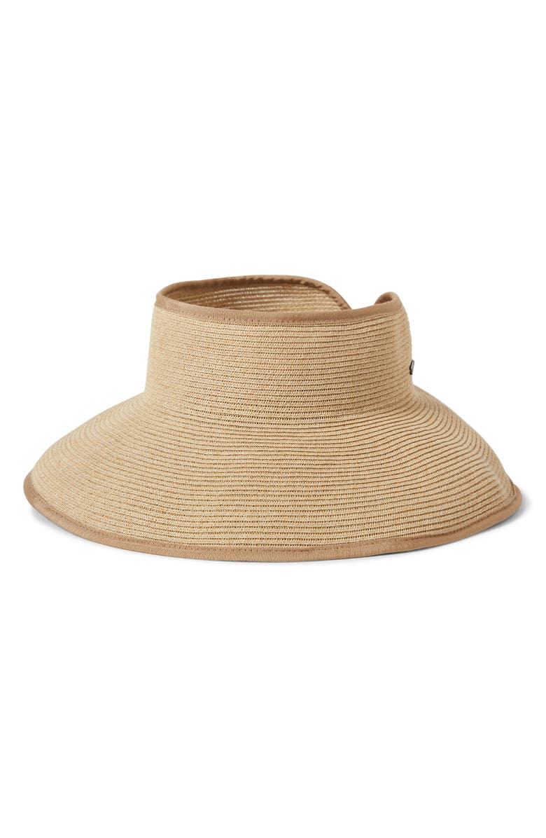 Brixton Ivy Packable Straw Visor, Main, color,