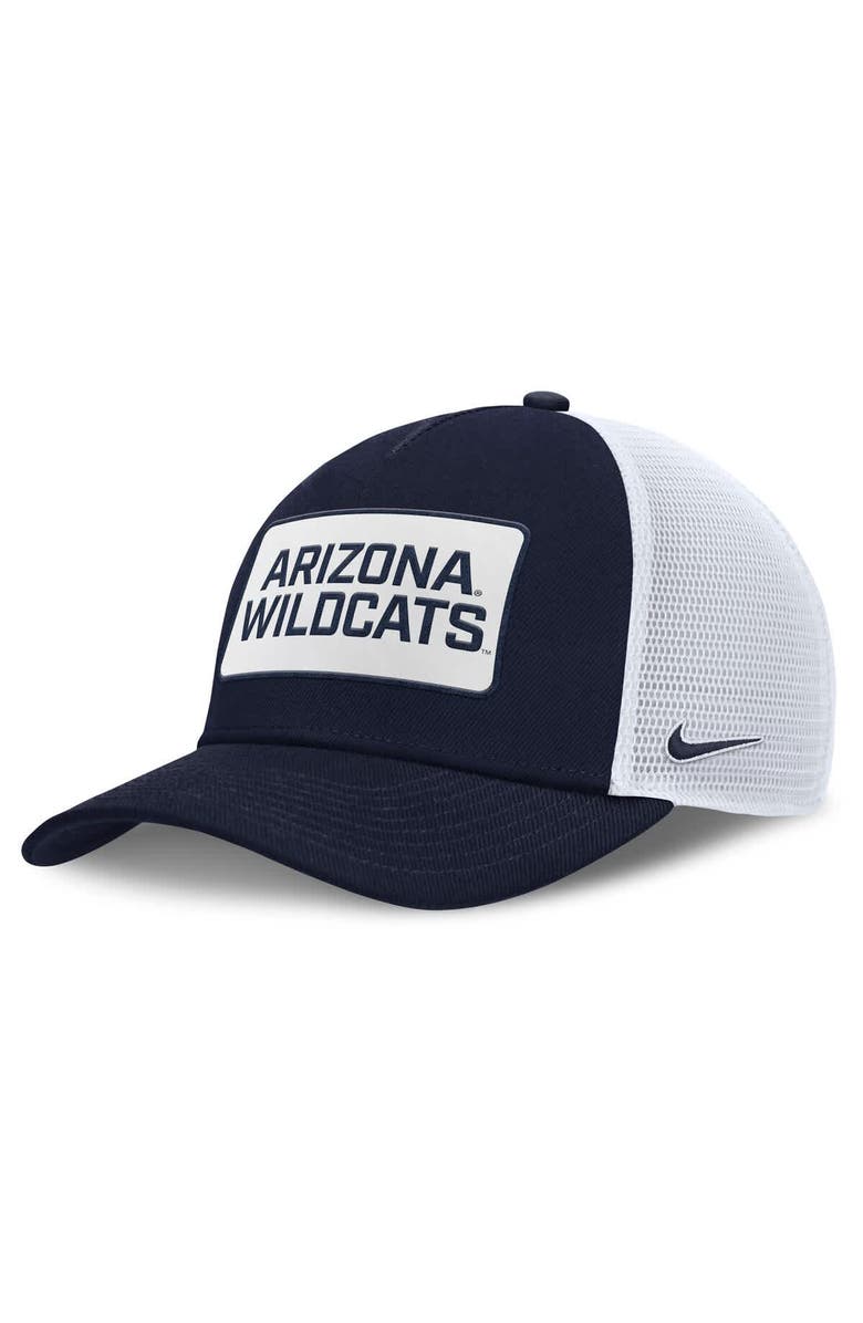 Nike Men's Nike Navy/White Arizona Wildcats 2025 On-Field Rise Patch Trucker Adjustable Hat, Main, color, Navy