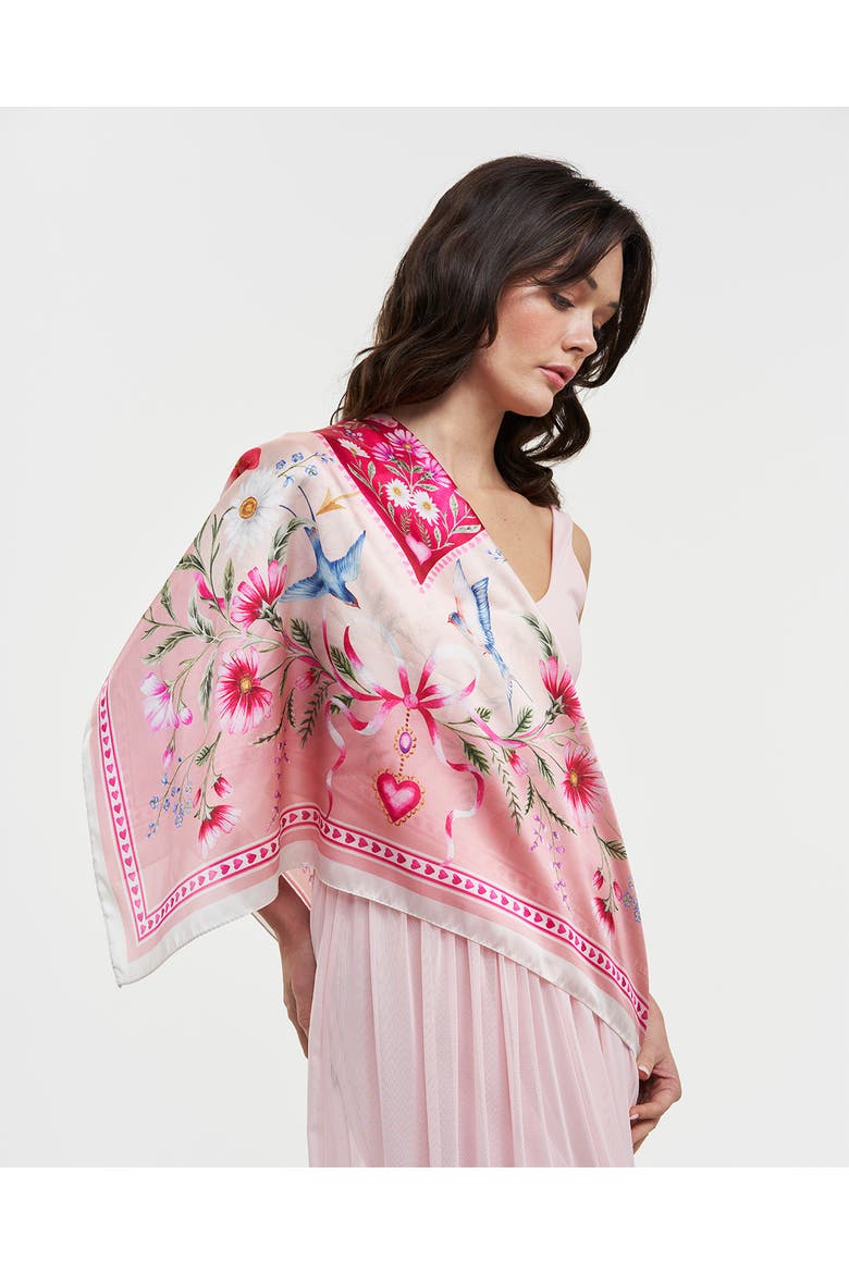 Penelope Story Square Scarf, Alternate, color, Light/Pastel Pink