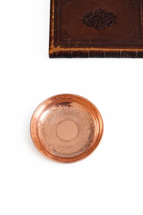 Vintage Inspired Copper Ring Dish Rosette
