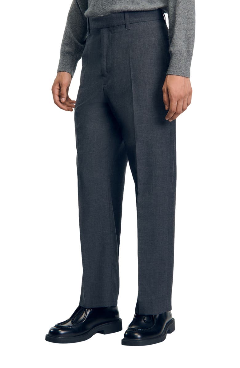 SANDRO Wide-leg trousers, Main, color, 