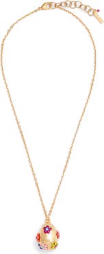 Kurt Geiger London Floral Egg Pendant Necklace