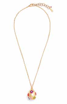 Kurt Geiger London Floral Egg Pendant Necklace