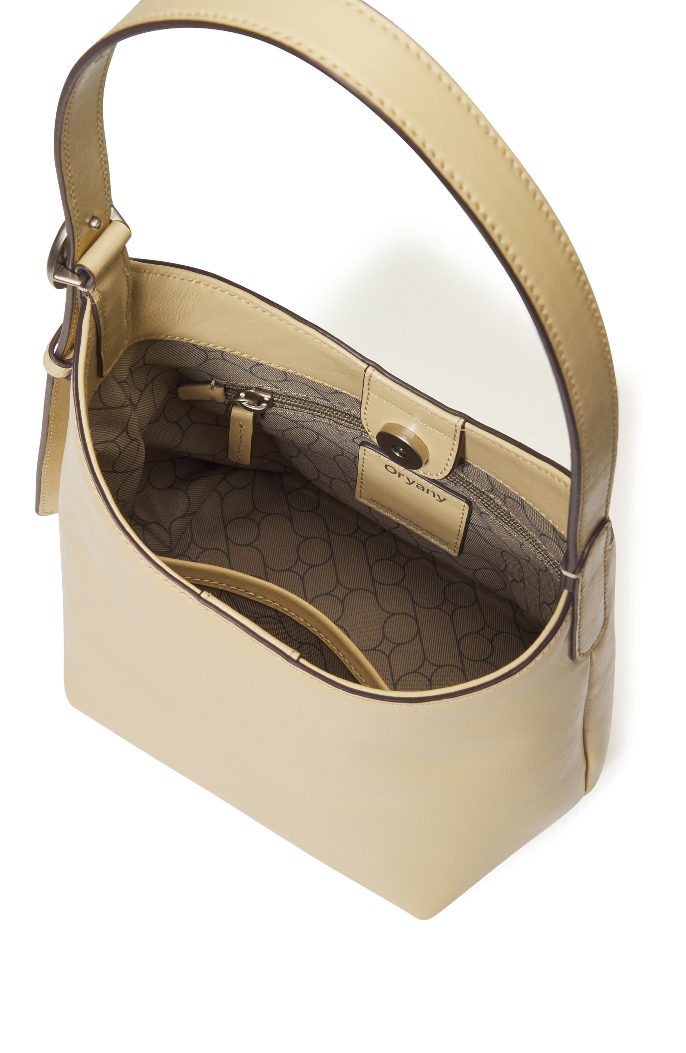 Oryany Egg Leather Shoulder Bag, Alternate, color, Butter Cream