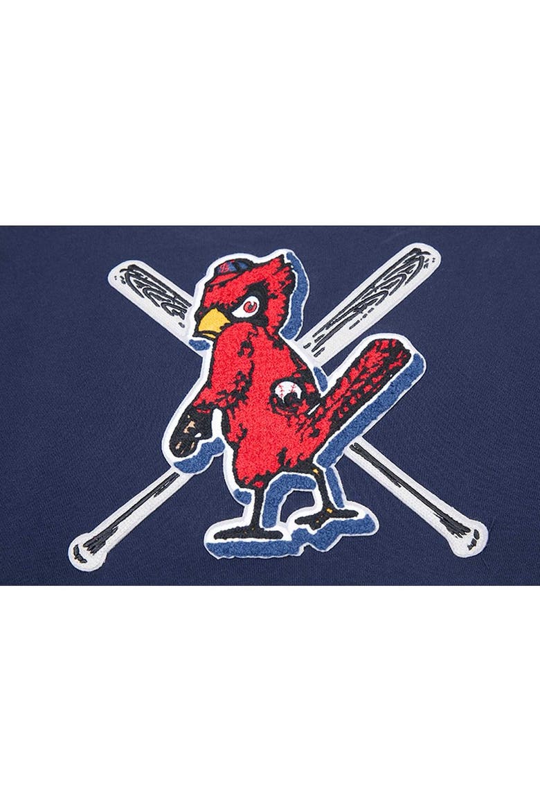 Women's Pro Standard Navy St. Louis Cardinals Mash Up Pullover Sweatshirt, Alternate, color, Navy