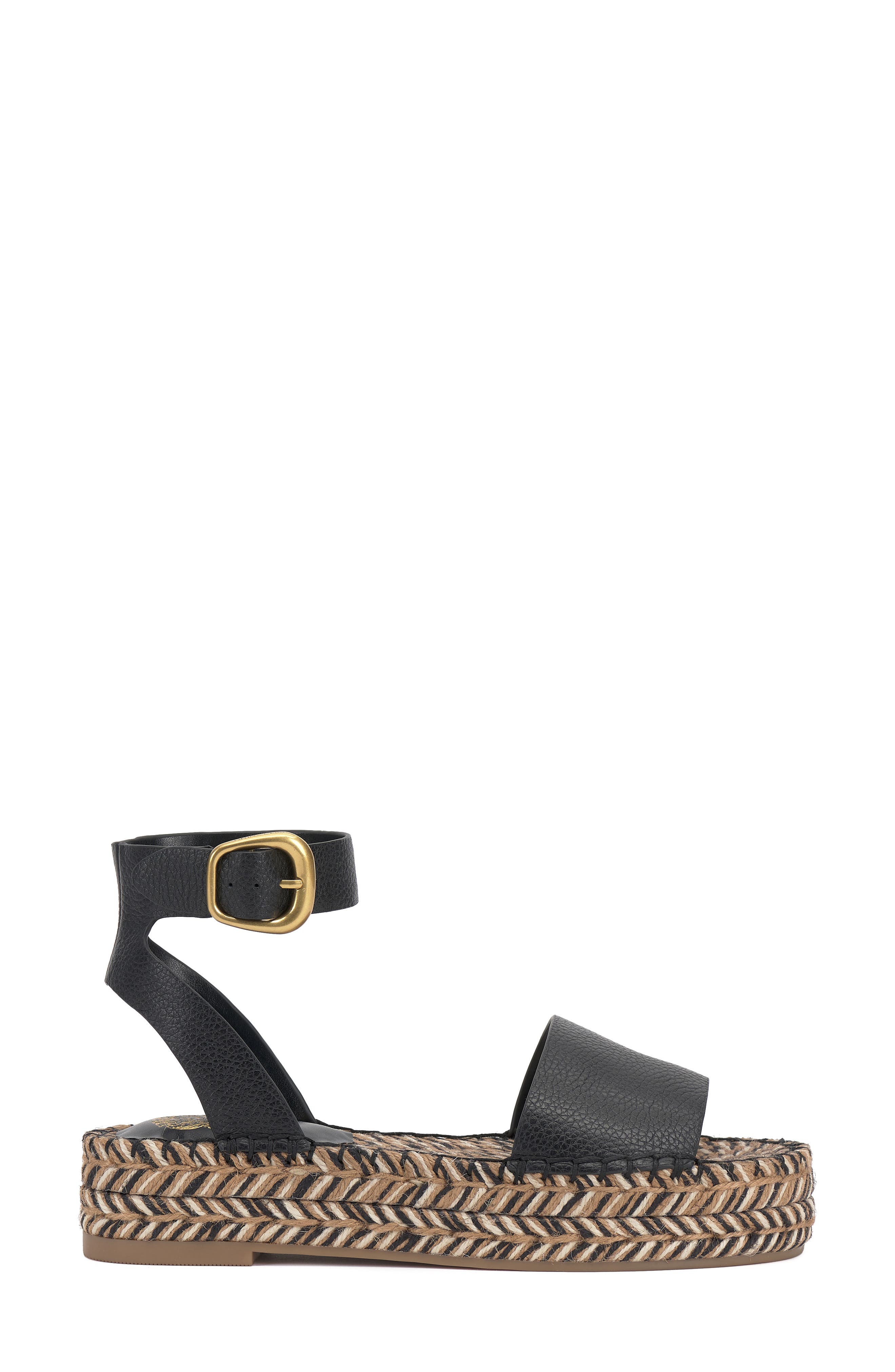 Vince Camuto Darna Ankle Strap Platform Sandal, Alternate, color, Black