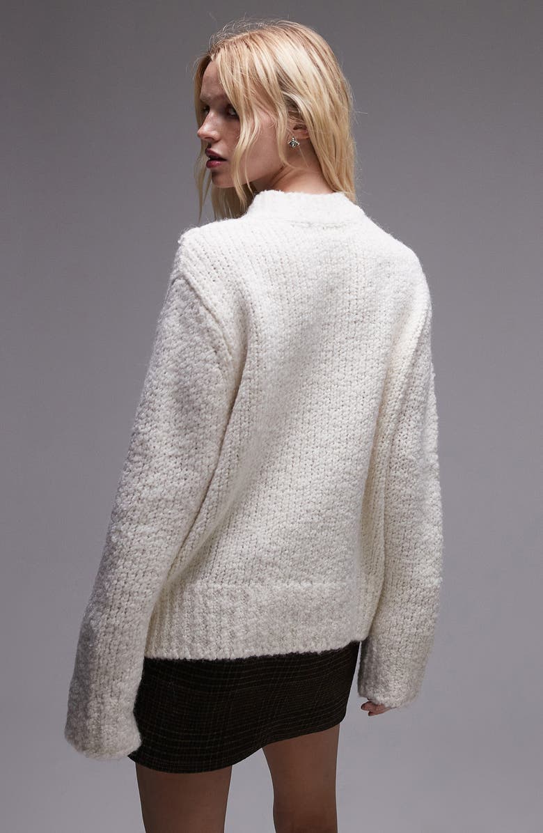 Topshop Pretzel Cable Stitch Oversize Sweater, Alternate, color,