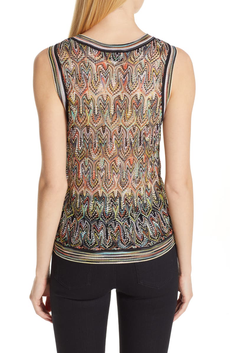 Missoni Pointelle Knit Tank, Alternate, color,