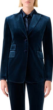 Akris Percival Velvet Neoprene Blazer