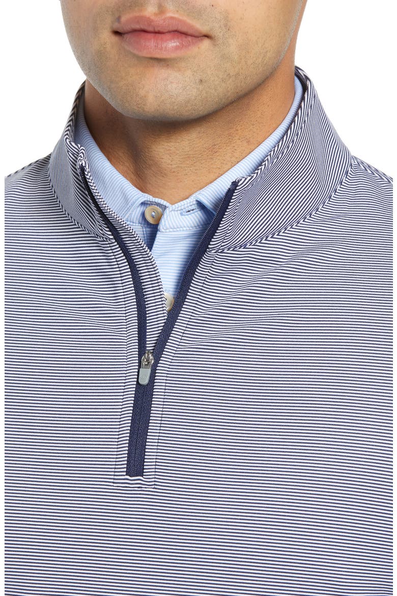 Perth Stripe Quarter Zip Performance Pullover, Alternate, color, NAVY/WHITE