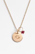 Nashelle 14k-Gold Fill & Semiprecious Birthstone Zodiac Mini Disc Necklace