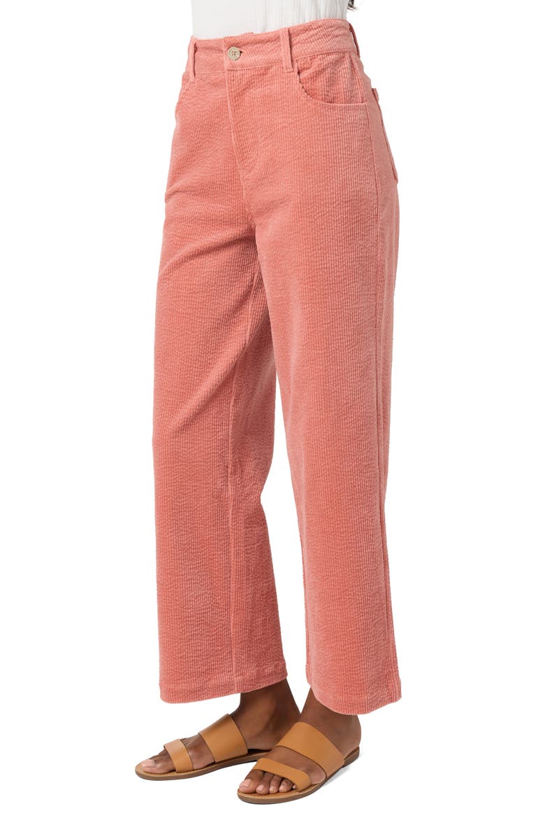 Langford High Waist Crop Corduroy Pants, Alternate, color, DESERT SAND