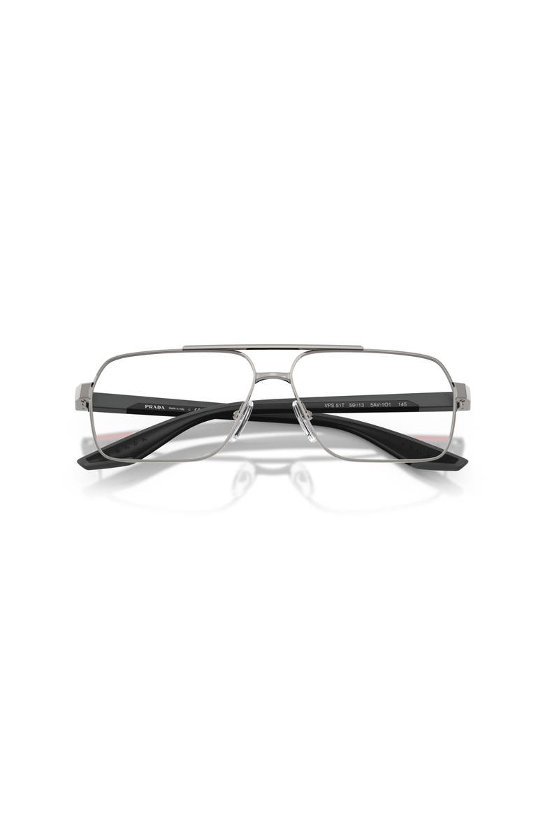 59mm Rectangle optical glasses, Alternate, color, Grey
