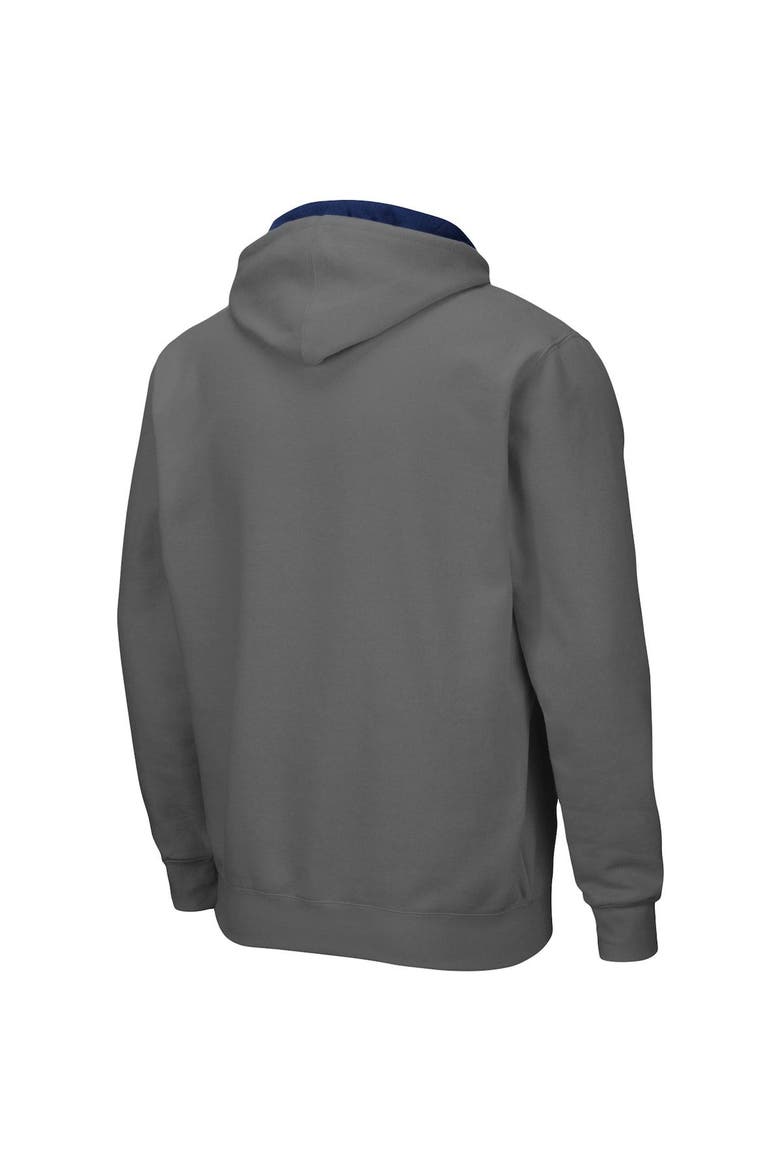 Men's Colosseum Charcoal Michigan Wolverines Big & Tall Full-Zip Hoodie, Alternate, color, Charcoal