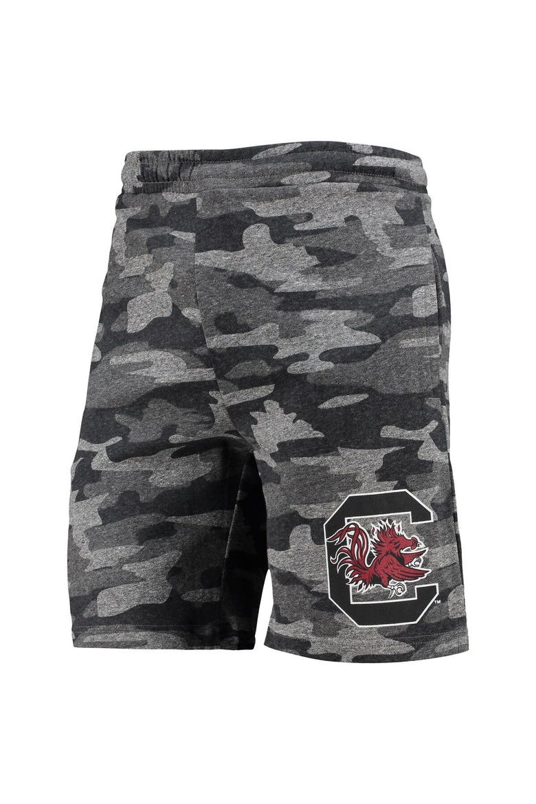 Men's Concepts Sport Charcoal/Gray South Carolina Gamecocks Camo Backup Terry Jam Lounge Shorts, Alternate, color, Charcoal