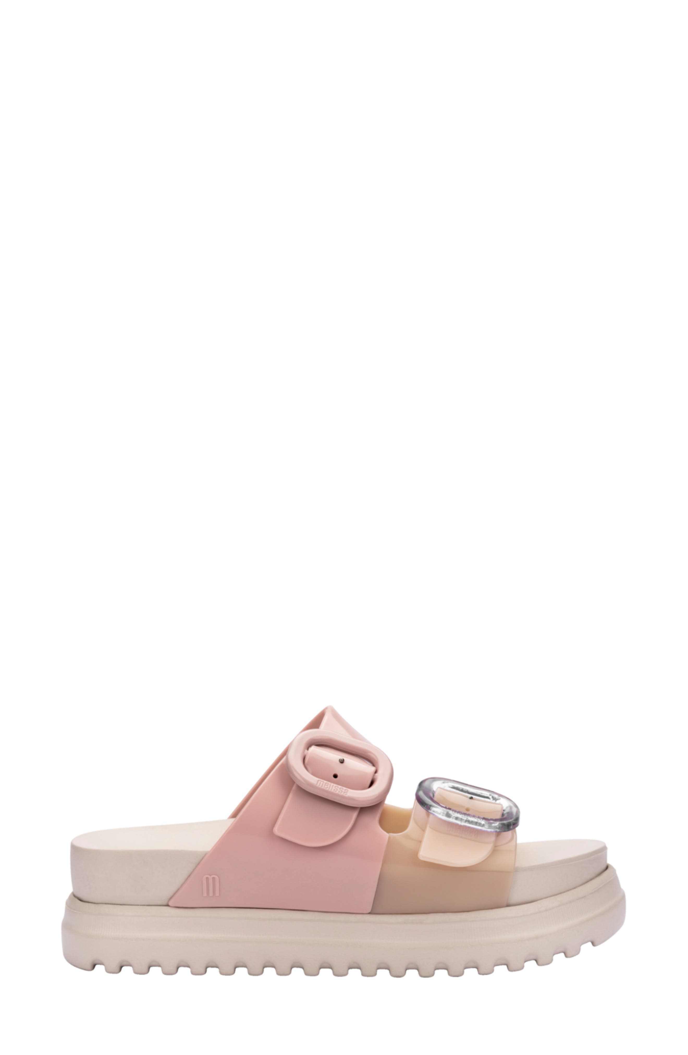 Cozy Platform Sandal, Alternate, color, BEIGE/ PINK