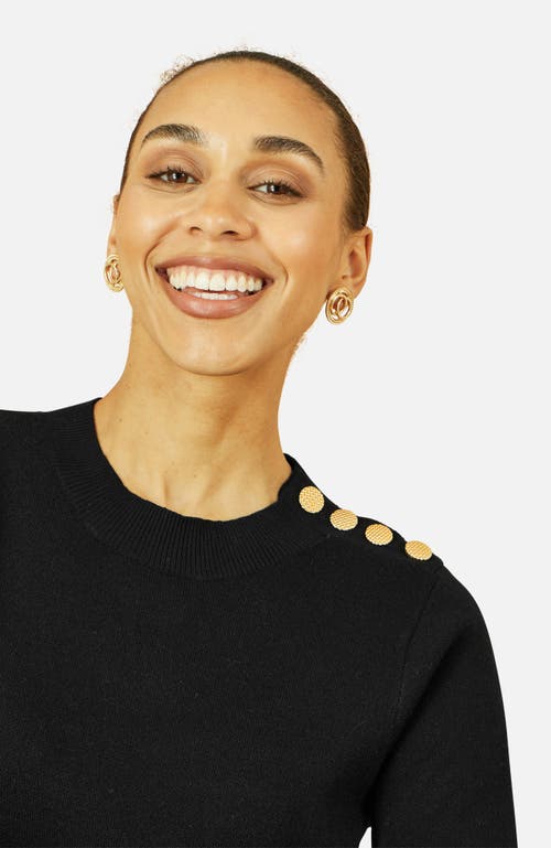 Yumi Tunic Sweater Dress In Black