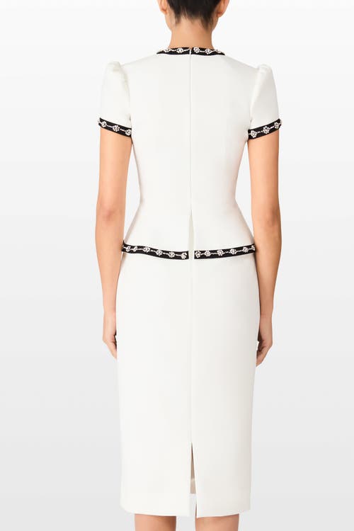 Jenny Packham Bisou Crystal-embellished Midi Dress In White