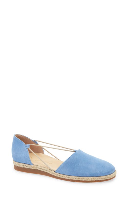 Paul Green Alegra Flat In Pacific Soft Suede