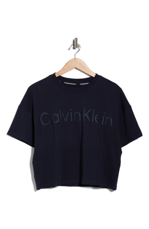 Calvin Klein Performance Puff Print Logo T-shirt In Blue