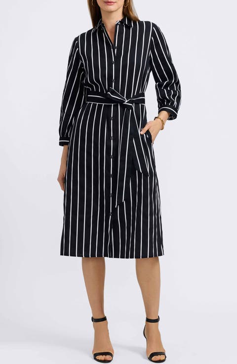 Esther Stripe Cotton Shirtdress
