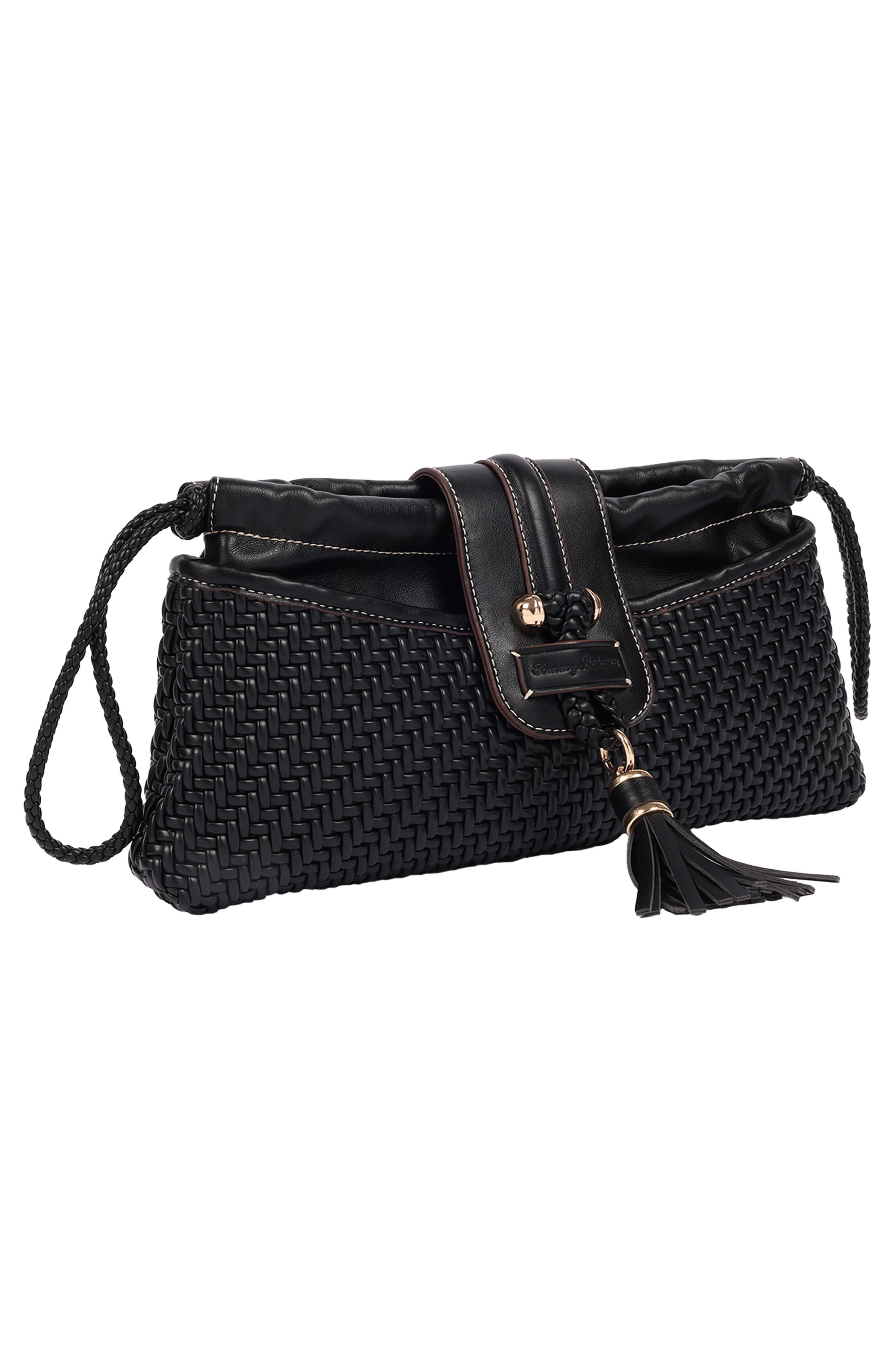 Leopard Band Shoulder Bag, Alternate, color, BLACK