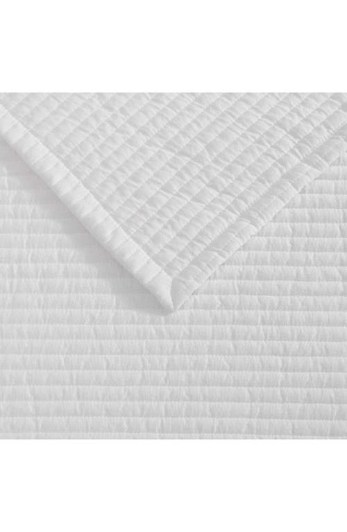 Vera Wang Cotton Voile Queen Quilt Set In White