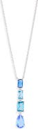 Nadri Spencer Blue Cubic Zirconia Y-Necklace