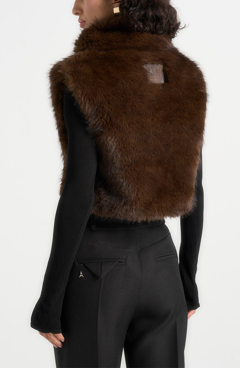Manière De Voir Nayla High Neck Fur Jumper, Alternate, color, Brown