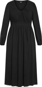City Chic Keyla Long Sleeve Maxi Dress