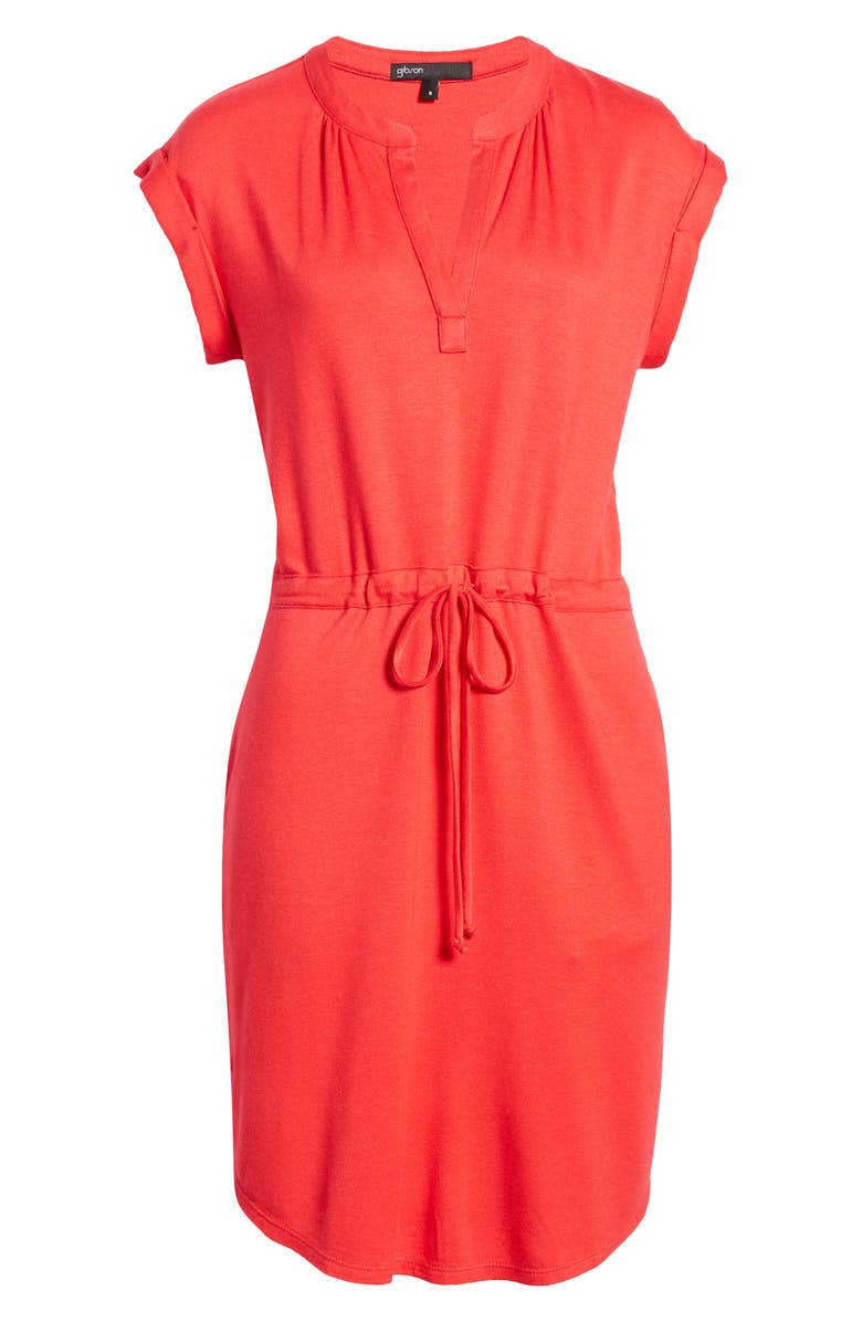 GIBSONLOOK Gibson x Hi Sugarplum! Como Drawstring Jersey Dress, Alternate, color, 