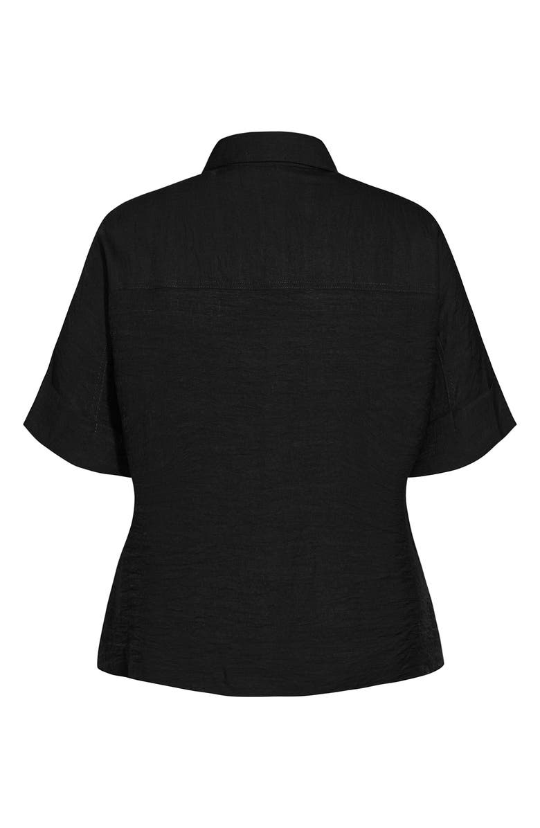 City Chic Laid Back Tie Front Top, Alternate, color,