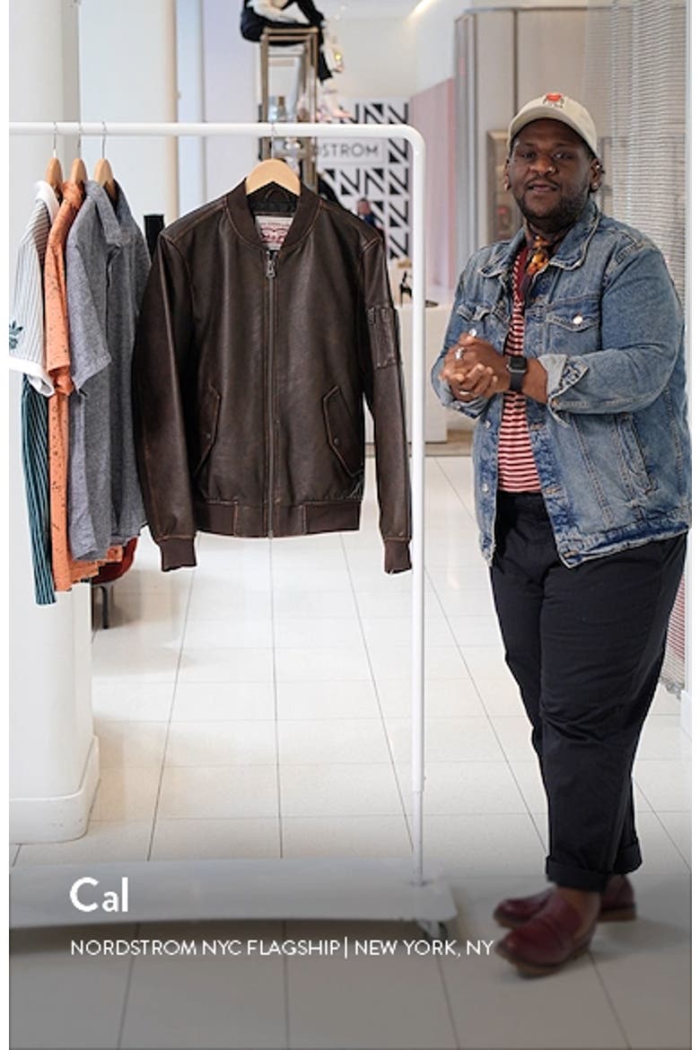 Varsity Faux Leather Bomber Jacket video