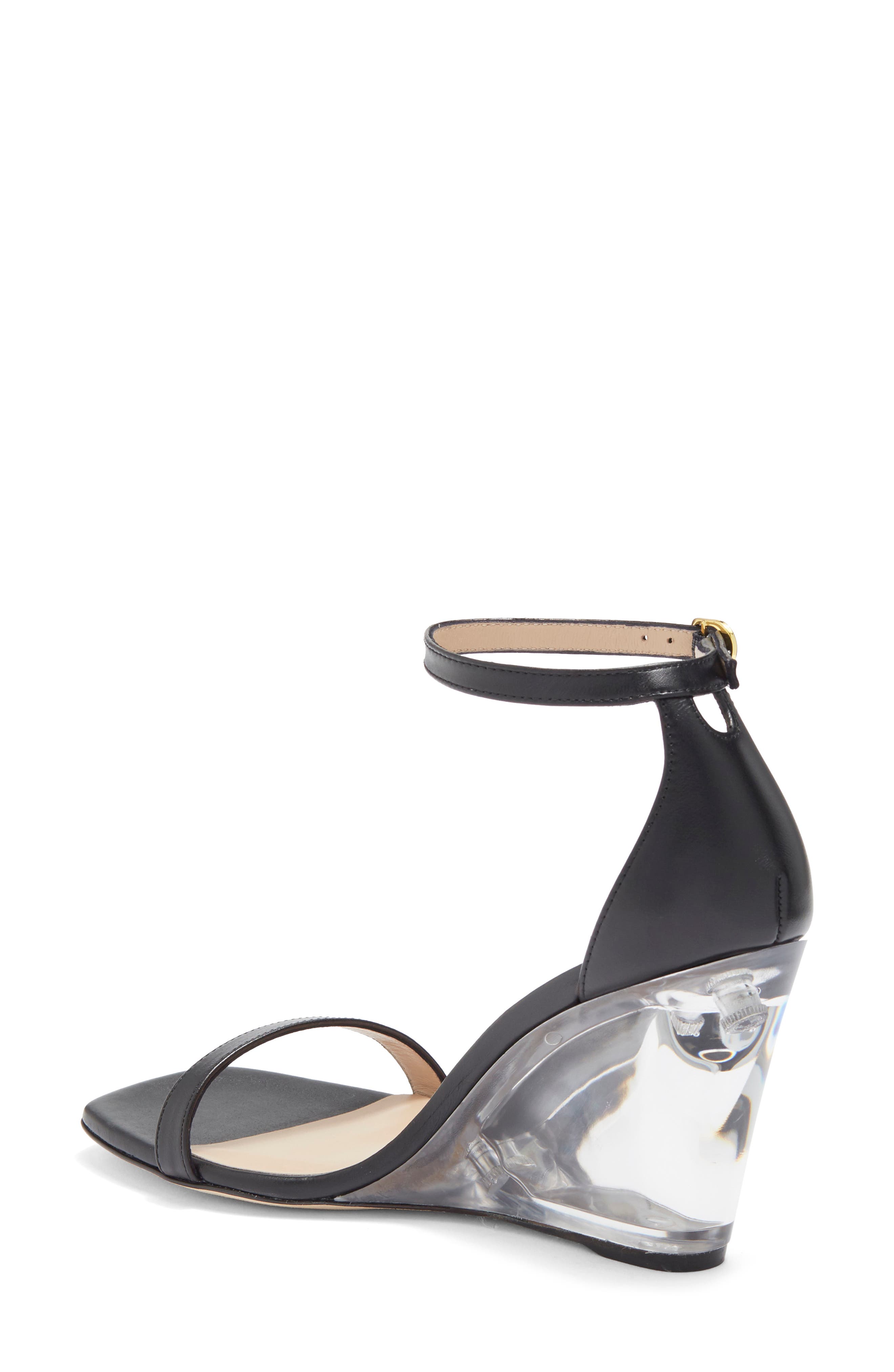 Stuart Weitzman Lucite Wedge Sandal, Alternate, color, 