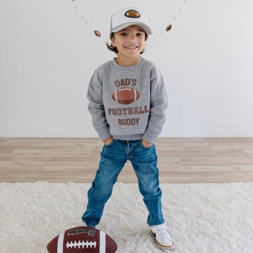 Sweet Wink Dad's Football Buddy Sweatshirt In Gray