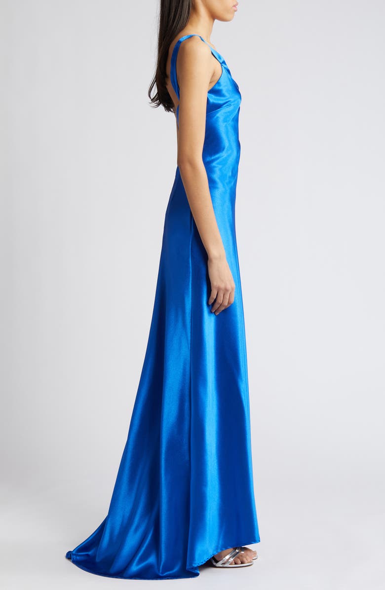 Lulus Perfectly Classy Satin Gown, Alternate, color, 
