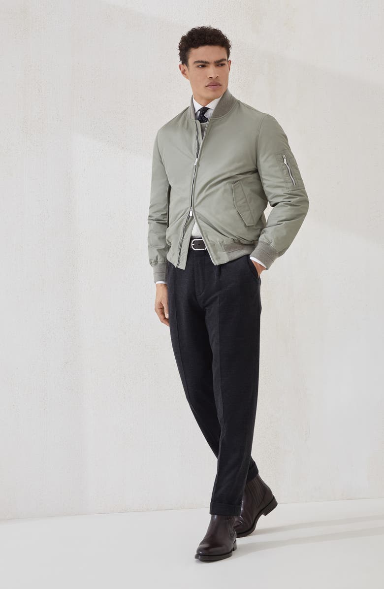 Brunello Cucinelli Corduroy trousers, Alternate, color, Charcoal