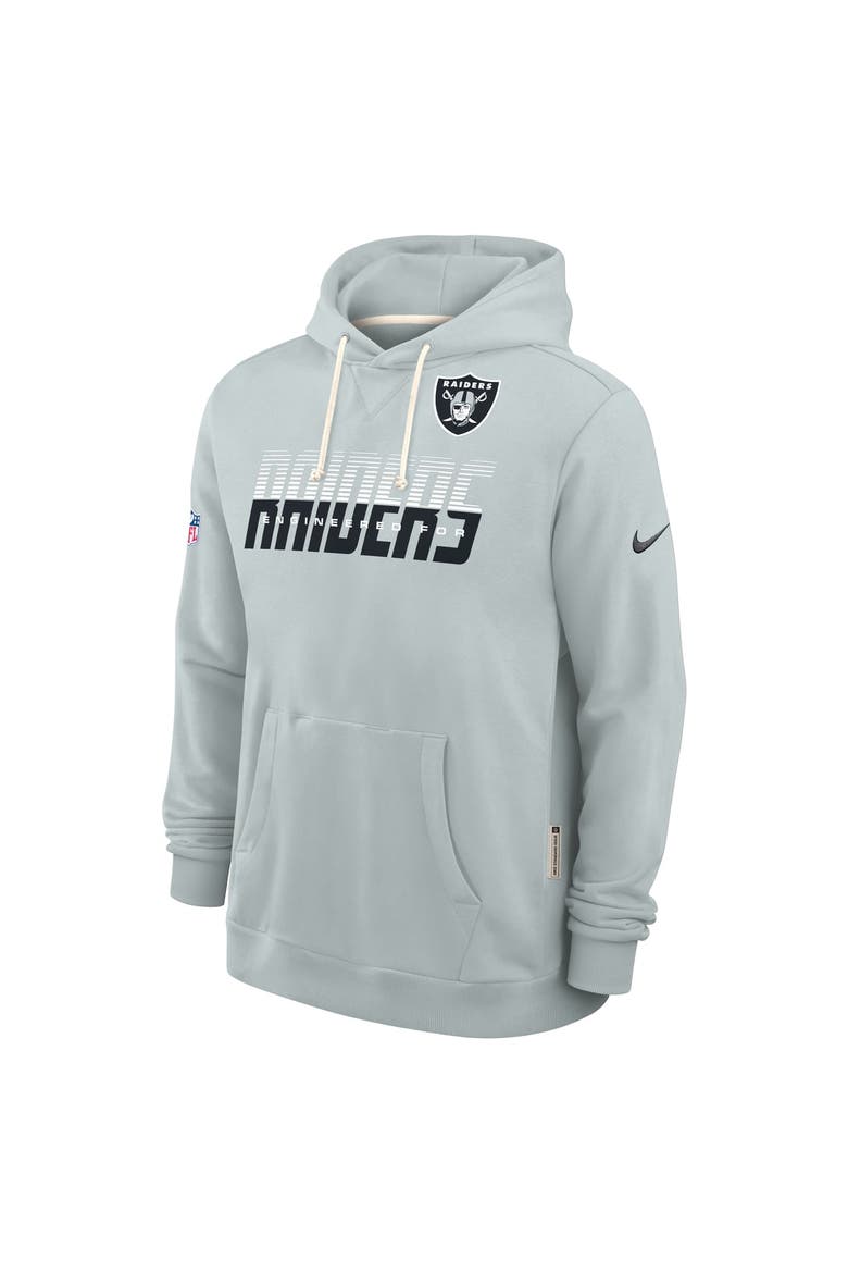 Men's Nike Silver Las Vegas Raiders Sideline Standard Issue Top Prospect Dri-FIT Hoodie, Alternate, color, Silver