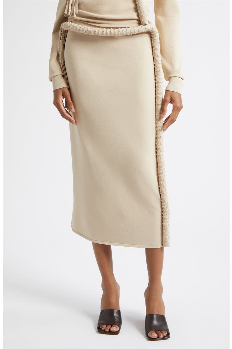 Mane Midi Skirt, Main, color, ECRU