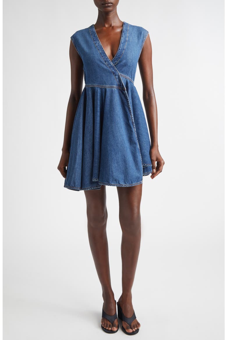 blue denim wrap dress Denim Wrap Midi Dress Blue | Day Dresses