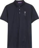 Ralph Lauren Purple Label Polo Bear Patch Cotton Piqué Knit Polo